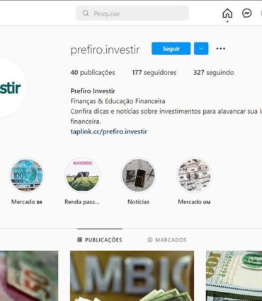 @Prefiro.Investir by Reverb Tech - Trabalho de Social Media na página